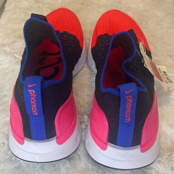 Nike React Phantom Run Flyknit 2 Black Bright Crimson Women’s Size 10 - Picture 7 of 15